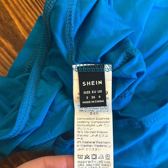 Shein Women’s Backless Blue Short Sleeve Top S - Picture 6 of 6